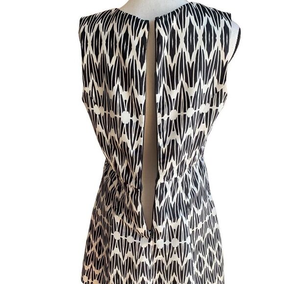 Plenty by Tracy Reese A-Line Tank mini Dress Blk/Wht Geometric Black White Sz 8 - Picture 7 of 9